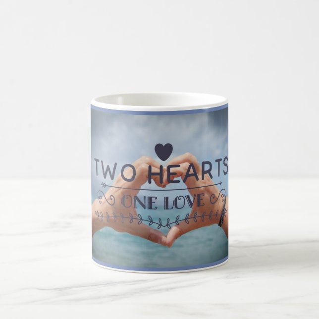Caneca De Café Dois corações um amor (Centro)