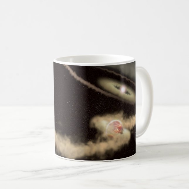 Caneca De Café Dois Exoplanetas Gás Orbitando Uma Jovem Estrela (Frente Esquerda)