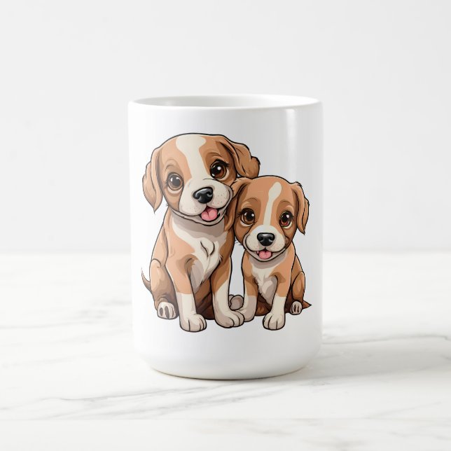 Caneca de Café DOIS FILHOTES (Centro)