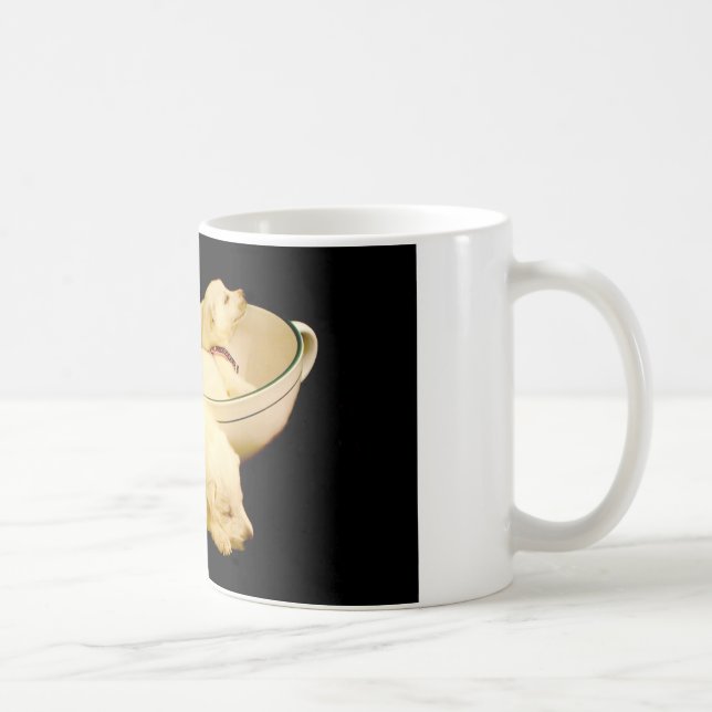 Caneca De Café Dois filhotes de cachorro brancos do german (Direita)