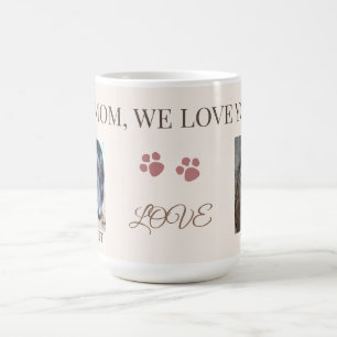 Caneca De Café Dois Filhotes Peludos, Uma Mãe Incrível 2 fotos