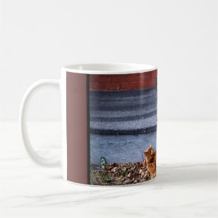 Caneca De Café Dois Gatos no Quintal