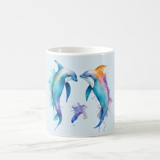 Caneca De Café Dois golfinhos bonitos (Centro)