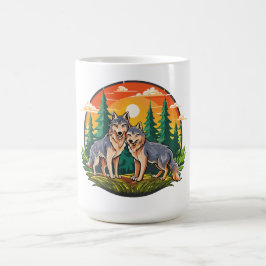 Caneca De Café Dois lobos