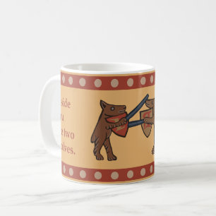 Caneca de Café Dois Lobos Medievais