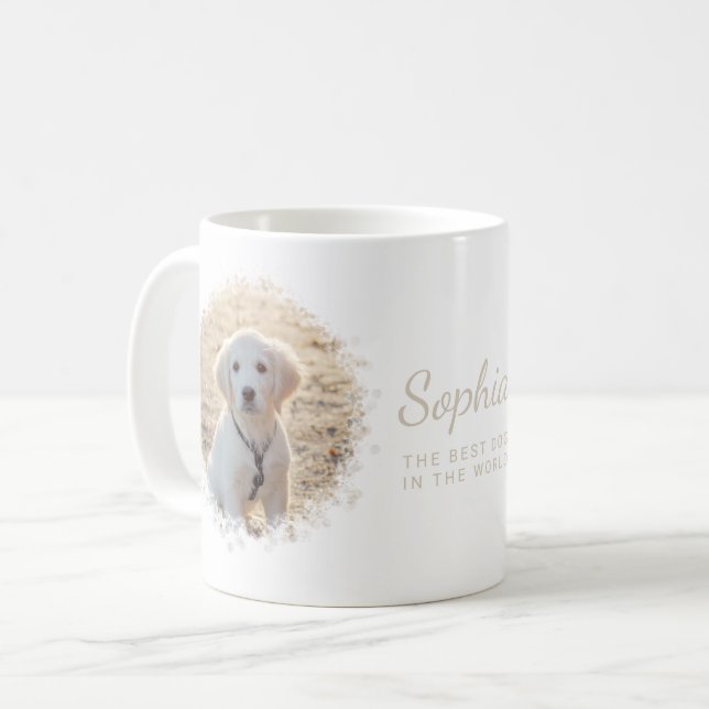 Caneca De Café Dois modelos de fotos de animais de estimação pers (Frente Esquerda)