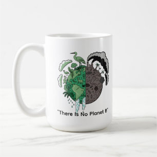 Caneca De Café Dois Mundos Eco Terra Conscientização sobre Sust