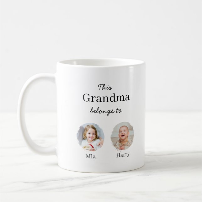Caneca De Café Dois Netos Personalizados  (Esquerda)