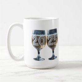 Caneca De Café Dois óculos de clavagem com bolhas