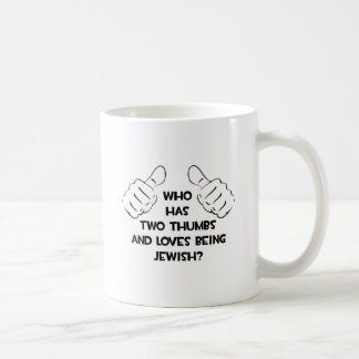Caneca De Café Dois polegares. judeu