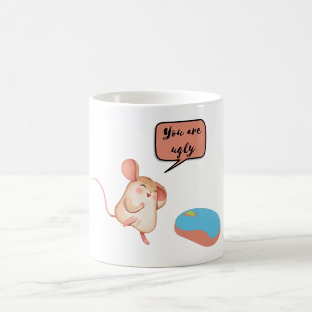 Caneca De Café dois ratos, você é feio (Centro)