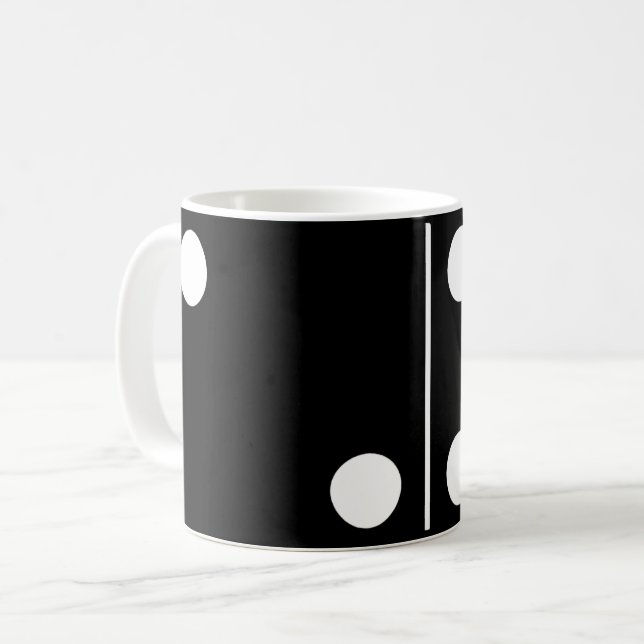 Caneca De Café Dois Seis Black Domino Mug (Frente Esquerda)