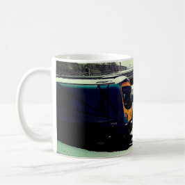 Caneca De Café Dois trens, na neve