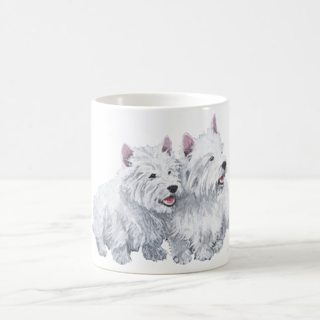 Caneca De Café Dois West Highland White Terriers (Centro)