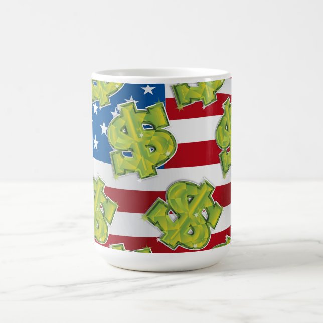 Caneca De Café Dólar EUA (Centro)