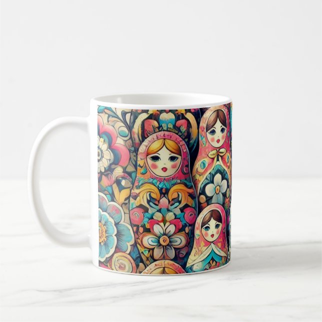 Caneca De Café Doll Nesting Doll Mug (Esquerda)