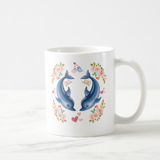 Caneca De Café Dolphin Love Mug
