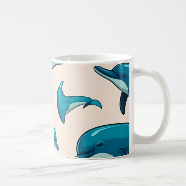 Caneca De Café Dolphin Personalised Coffee Mug* (Direita)