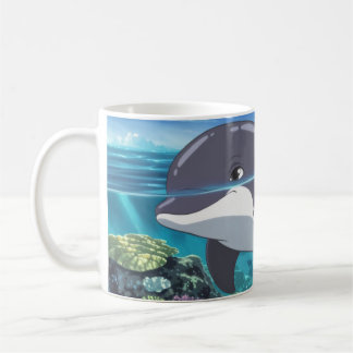 Caneca De Café Dolphin Splash Mug