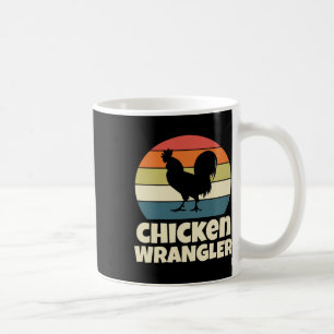 Caneca De Café Domador de Frango Fazendeiro Galo Agricultura Retr