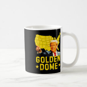 Caneca De Café Dome Dourada Trump Grande Mapa Americano Patriótic
