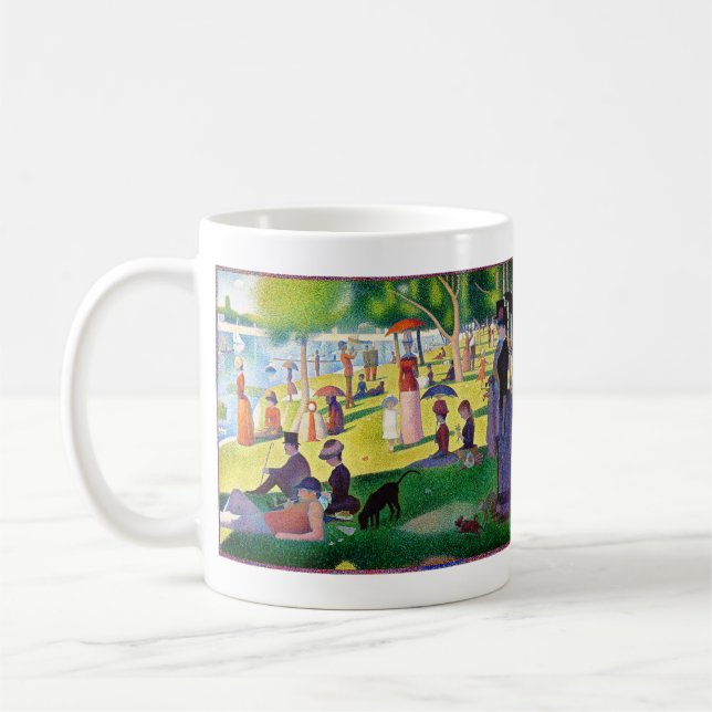 Caneca De Café Domingo à tarde na ilha do La Jatte grandioso (Esquerda)