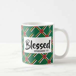 Caneca De Café DOMINICA FLAG Christian abençoado Bíblia personali