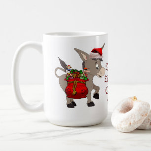 Caneca De Café Dominick O Donkey De Natal Italiano