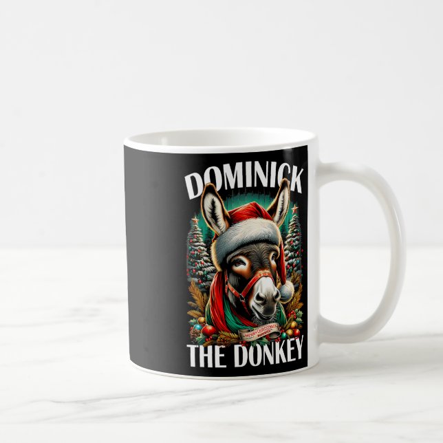 Caneca De Café Dominick The Donkey Engraçado Cristo Italiano De N (Direita)