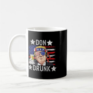 Caneca De Café Don Bêbado Patriótico Vintage 4 de Julho Bandeira