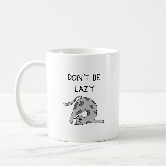 Caneca De Café Don’t Be Lazy Yoga Cat (Esquerda)
