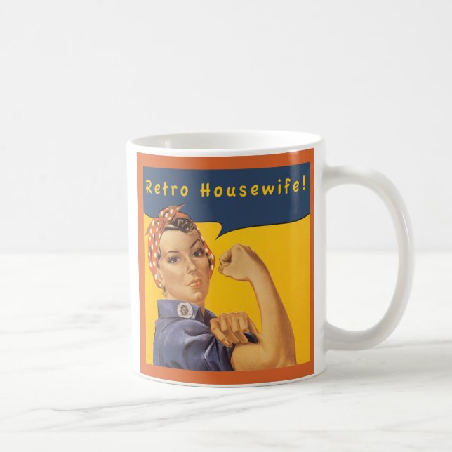 Caneca De Café Dona de casa retro! (Direita)