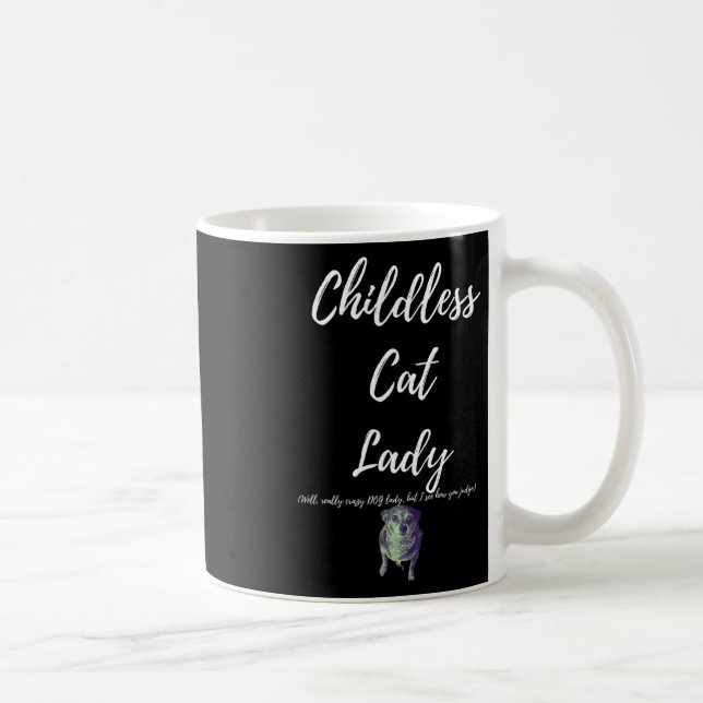 Caneca De Café Dona de Gato sem Filhos  (Direita)