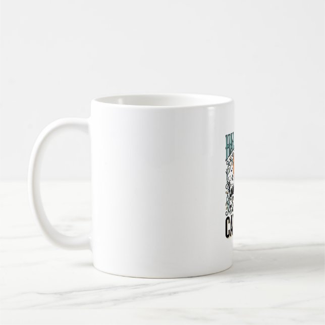 Caneca De Café Dona do Gato de Halloween Casa Assombrada Assustad (Esquerda)