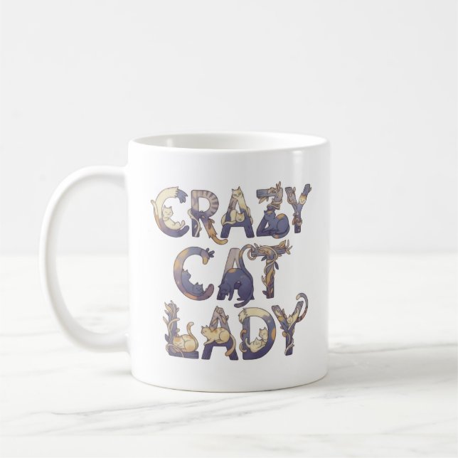 Caneca De Café Dona dos Gatos Maluca (Esquerda)