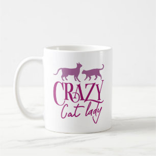 Caneca De Café Dona Louca por Gatos