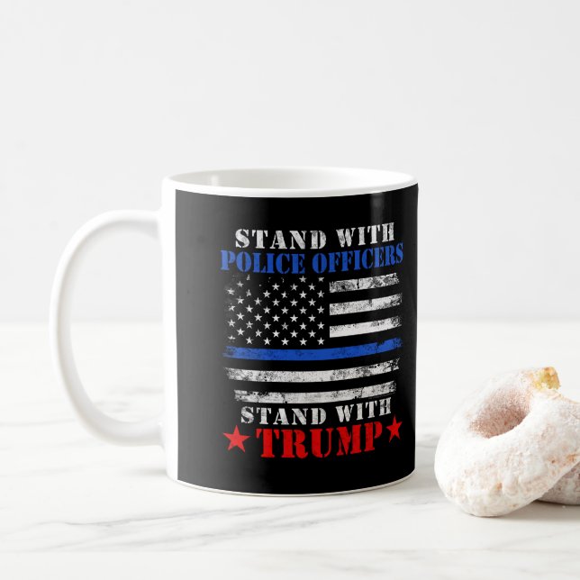 Caneca De Café Donald Trump 2024 fica com policiais (Com Donut)