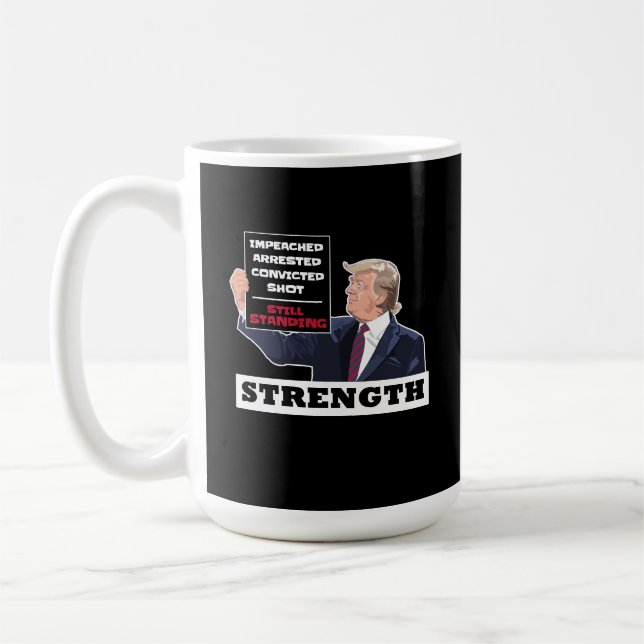 Caneca De Café Donald Trump 2024 Fortalecimento Presidencial (Esquerda)