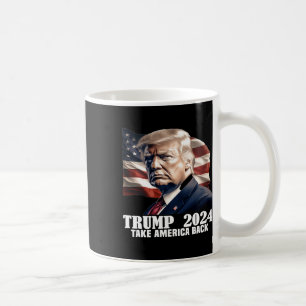 Caneca De Café Donald Trump 2024 Leve a América de Volta à Eleiçã