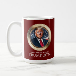 Caneca De Café Donald Trump 2024 Republican Red Collectible