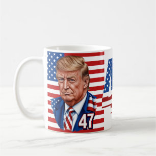 Caneca De Café Donald Trump 2024 Vencedor Presidencial 47