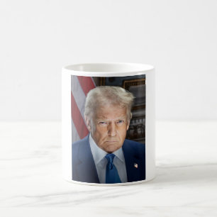 Caneca De Café Donald Trump 2025 Presidente Americano Portrait