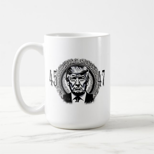 Caneca De Café Donald Trump 45/47 (Esquerda)
