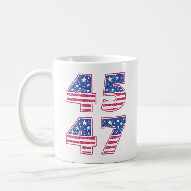 Caneca De Café Donald Trump 45-47 (Esquerda)