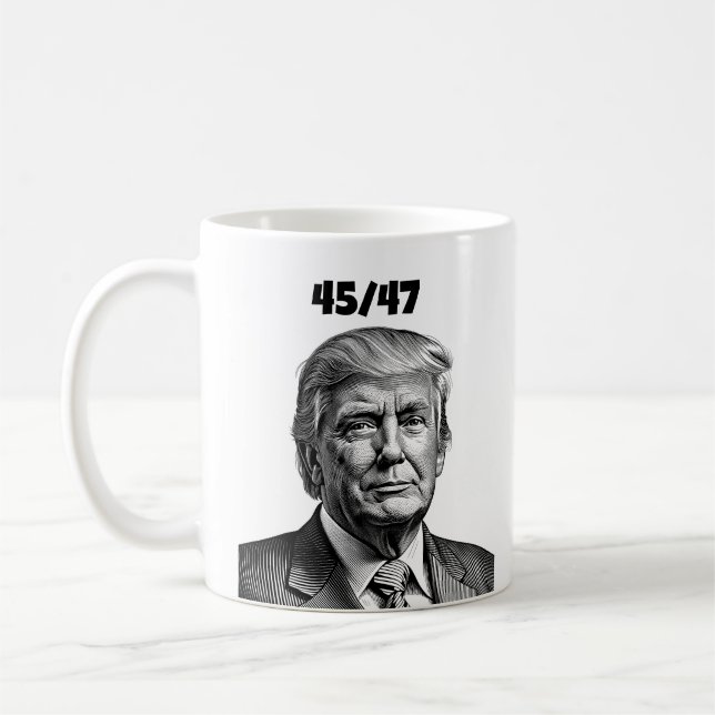 CANECA DE CAFÉ DONALD TRUMP, 45/47 CAFFEE MUG (Esquerda)