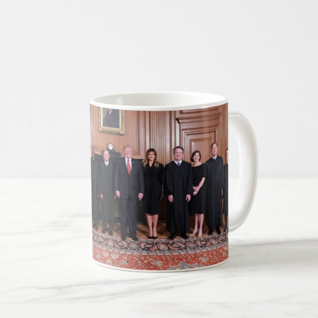 Caneca De Café Donald Trump Com Os Supremos Tribunais (Frente Esquerda)
