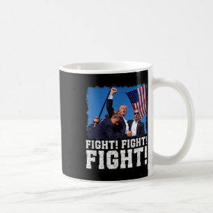 Caneca De Café Donald Trump Combatendo Combatentes Apoiadores