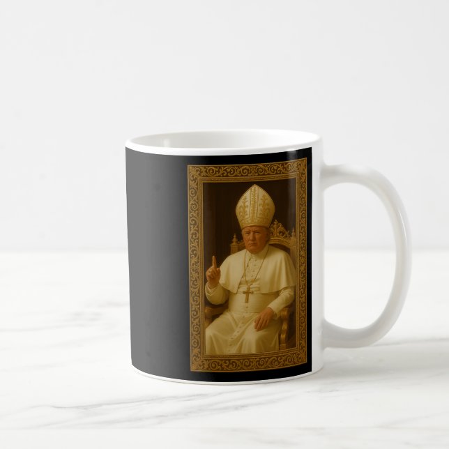 Caneca De Café Donald Trump Como Pope Vaticano Meme (Direita)