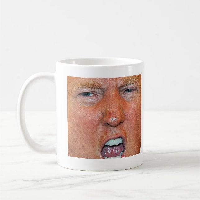 Caneca De Café Donald Trump Gritando (Esquerda)