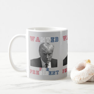 Caneca De Café Donald Trump Mugshot Queria O Presidente 2024